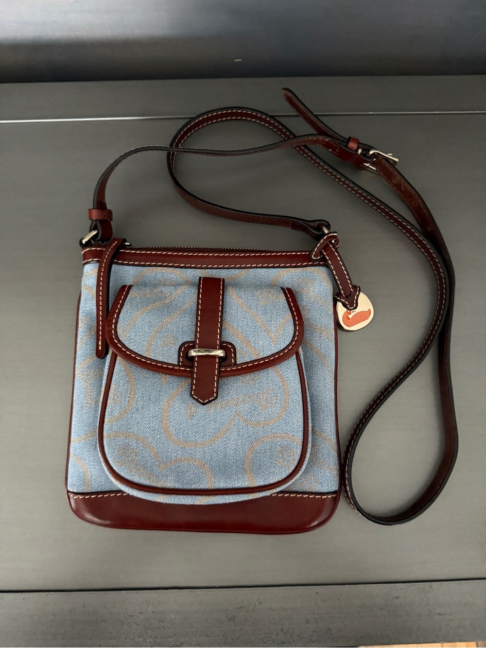Dooney & Bourke Y2K Denim Hearts Crossbody - Picture 6 of 6